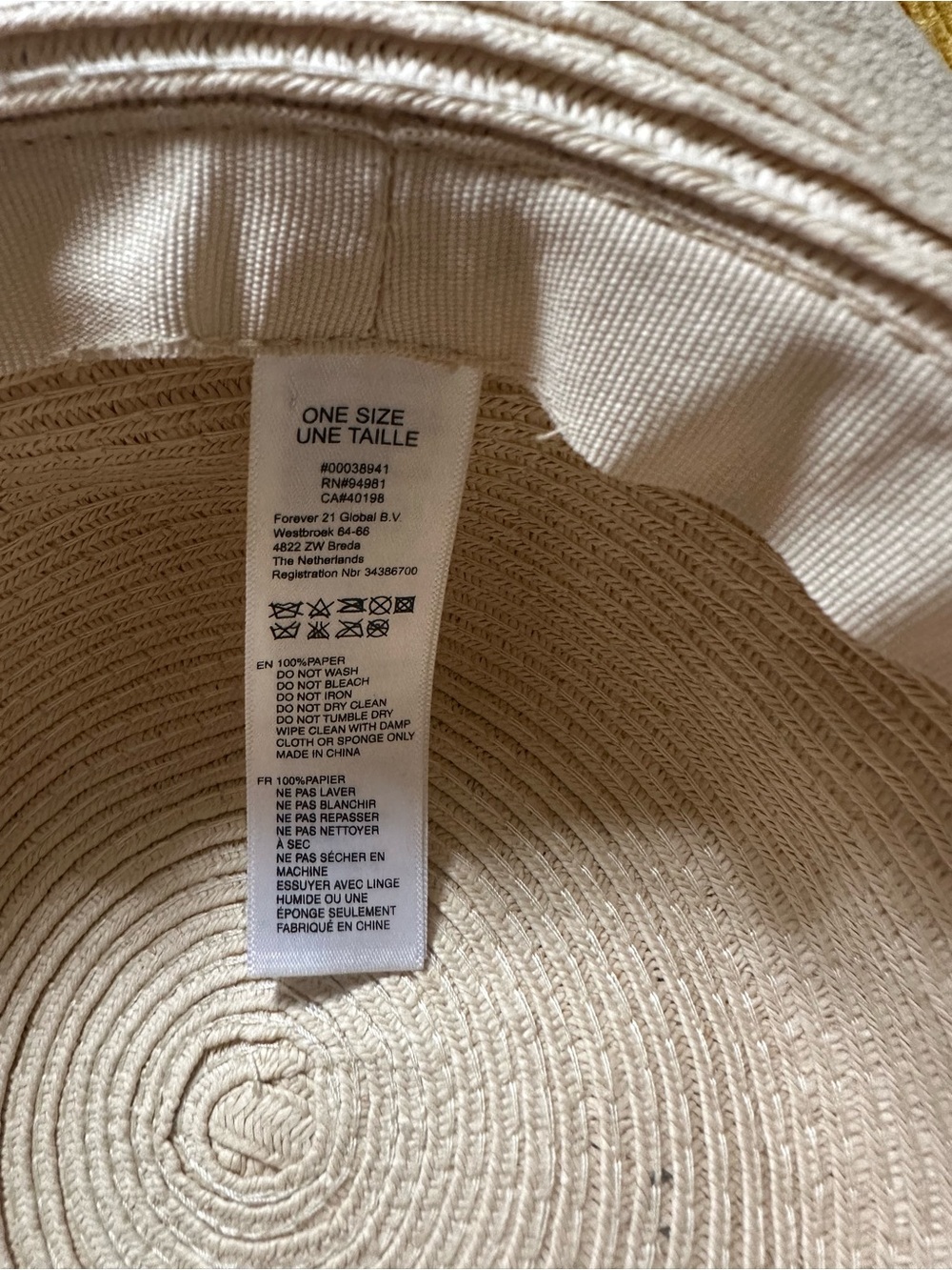 Yellow Rimmed Sunhat - Picture 7 of 7